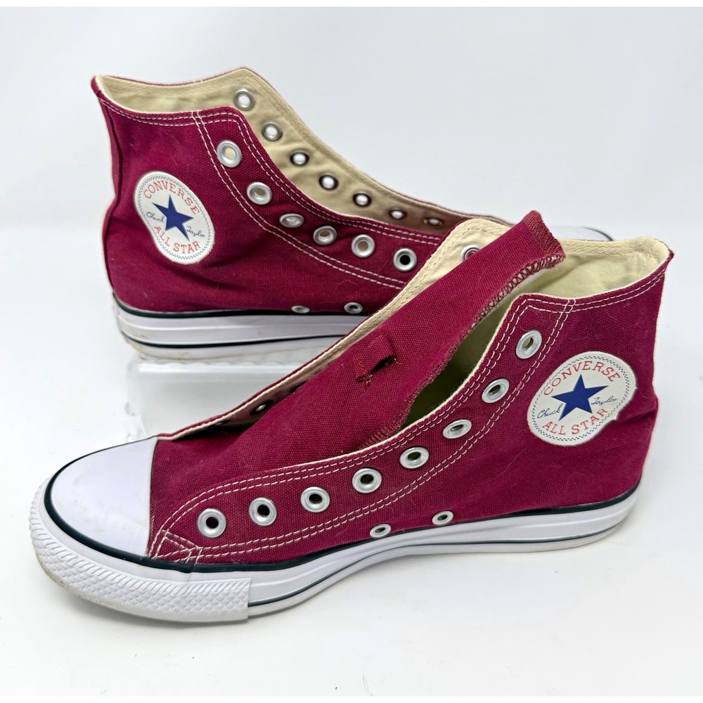 NWOT Converse Chuck Taylor All Star High Top Burgundy Sz 7 M / 9 W —NO LACES